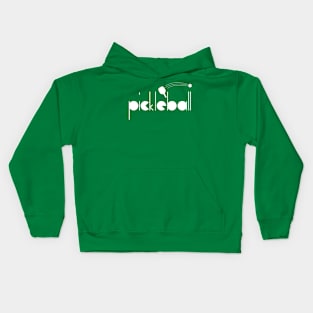 Pickleball Geometric Font Kids Hoodie